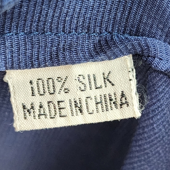 Flax by Angelheart Women's 100% Silk Retro  Loose Fit Midi Dress - M - Picture 5 of 5